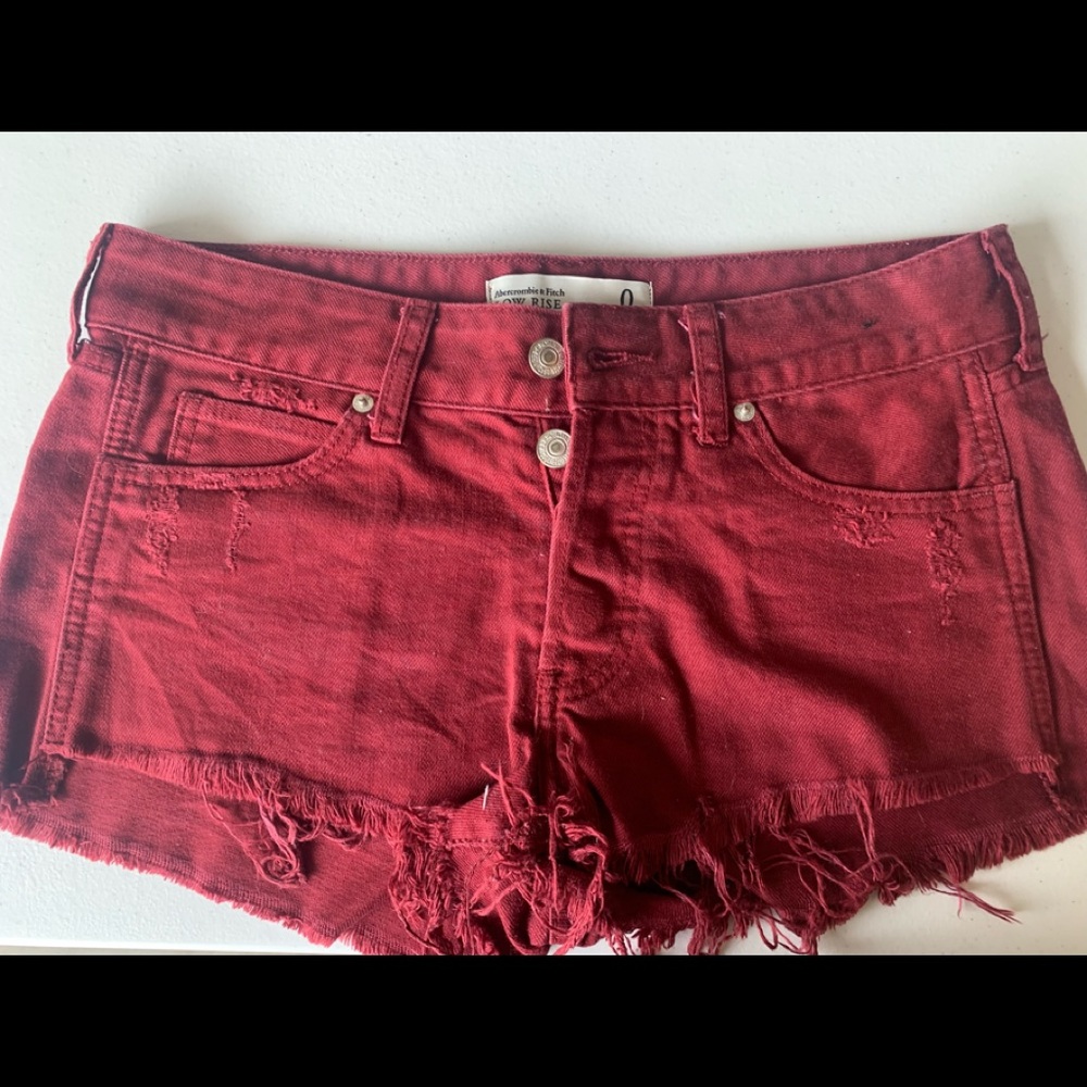 Abercrombie and Fitch Jean Shorts. Size 0. Good Condition. Smoke Free Home :)